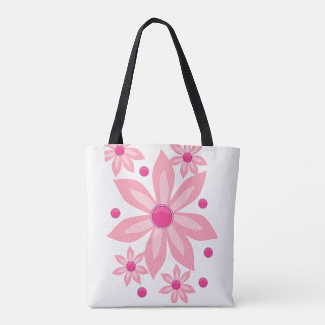 flores florales de la bolsa de tote (Reverso)
