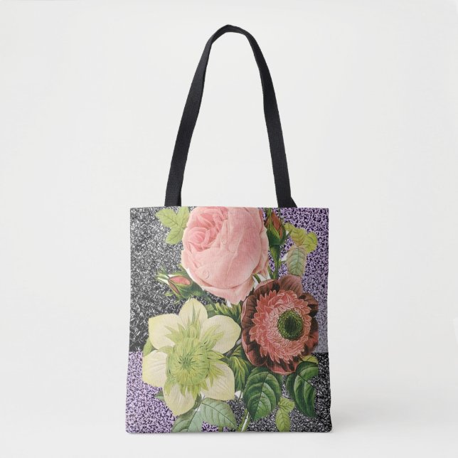 flores florales de la bolsa de tote (Anverso)