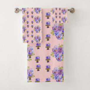 Flores florales de la zona rosada de Shabby Chic T