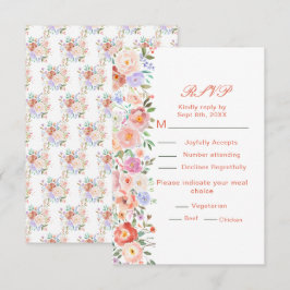 Flores florales de primavera Boda RSVP