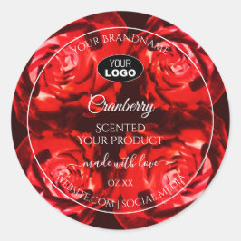 Flores florales Etiquetas de productos Roses rojos