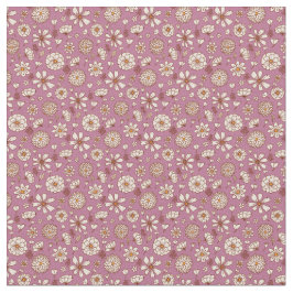 Flores florales patrón fondo rojo Tela