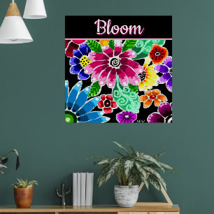Flores Florales Personalizadas de Arte Popular Cap