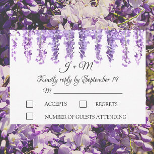 Flores florales púrpuras Wisteria Elegante RSVP