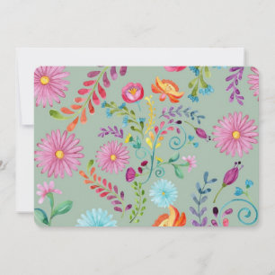 Flores folclóricas acuarelas - Personalizable