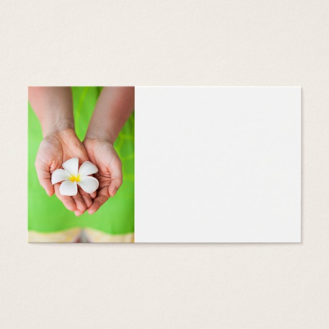 Flores frangipanas blancas (Frente)