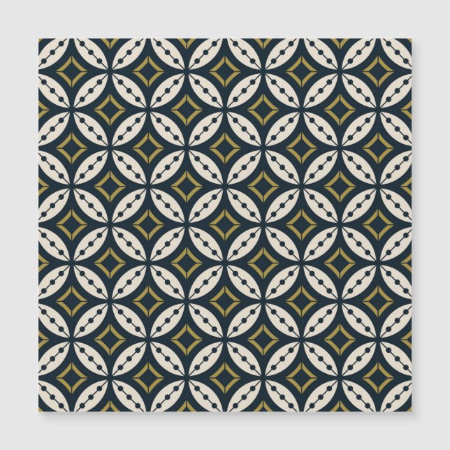 Flores geométricas sin foco: patrón colorido. (Anverso)