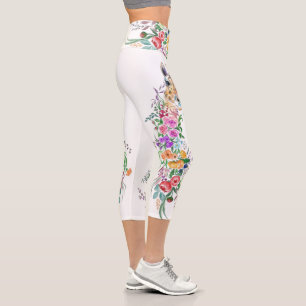 Flores Giraffe Capri Leggings
