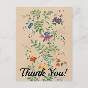 Flores + "¡Gracias!" Postal