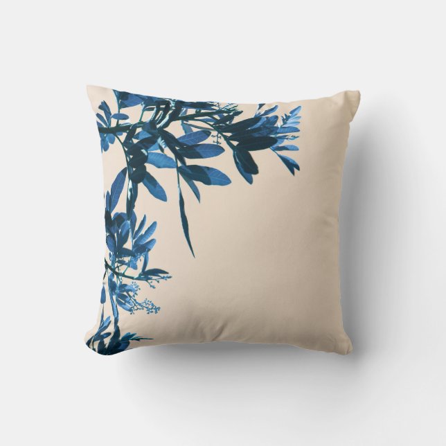 Flores Hojas De Árbol De Pimienta Almohada Cojín (Anverso)