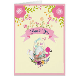 Flores, Huevos, Flamingo y Ducha de Conejo Gracias