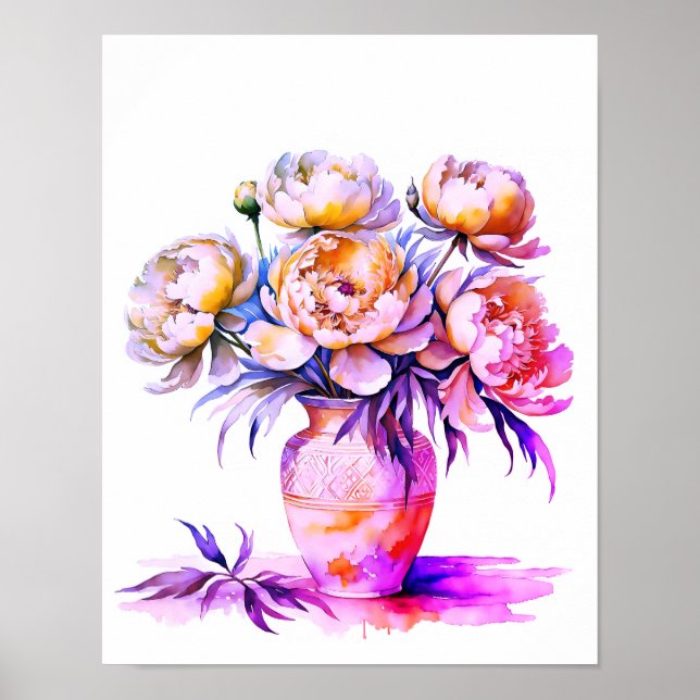 Flores impresas de arte poster (Frente)