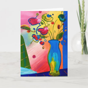 Flores inspiradas en la tarjeta de felicitación Pe