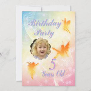 Flores Invitación de la quinta fiesta de cumpleaño