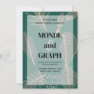 Flores Invitaciones a la boda Arte