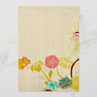 Flores japoneses vintage Invitación