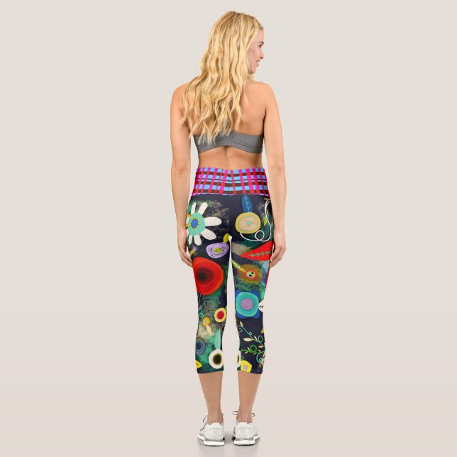 Flores leggings capri (Reverso)