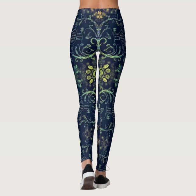 Flores Leggings de guitarra (Reverso)