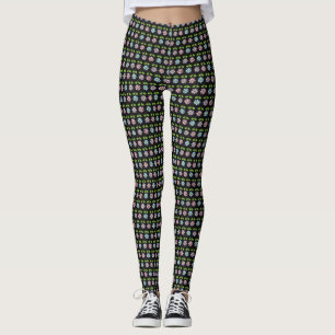 Flores Leggings Estilo multicolor