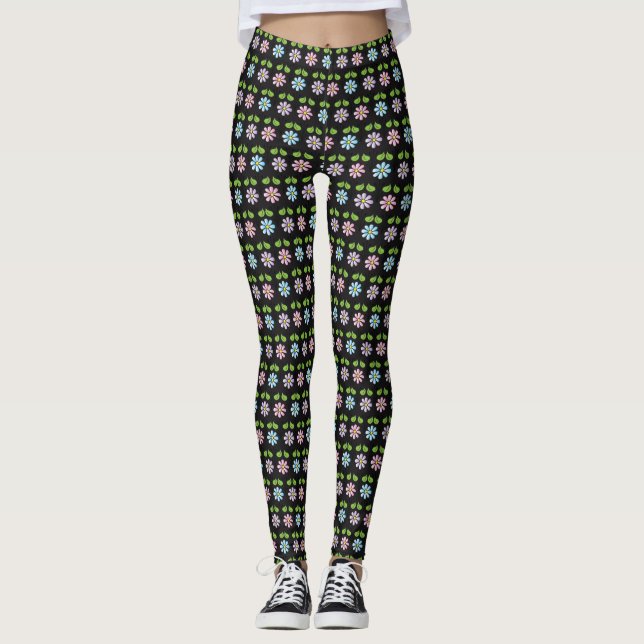 Flores Leggings Estilo multicolor (Anverso)