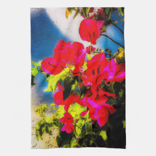 Flores Luminosas Toalla De Cocina