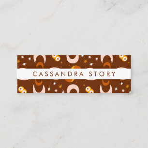 Flores lunares tarjeta de presentación moderna