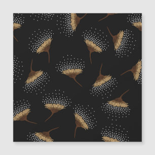 Flores marrones, fondo negro transparente.