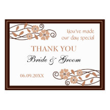 Flores Marrones Gracias A Boda Favor De Las Etique