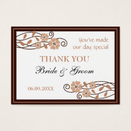 Flores Marrones Gracias A Boda Favor De Las Etique