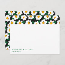 Flores Minimales Tarjeta de Nota Moderna Y Elegant