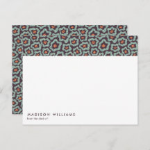 Flores Minimales Tarjeta de Nota Moderna Y Elegant