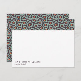 Flores Minimales Tarjeta de Nota Moderna Y Elegant