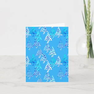 Flores modernas árboles de Navidad - azul cielo
