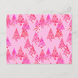 Flores modernas árboles de Navidad - rosa pastel