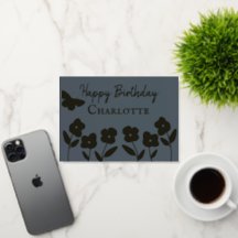 Flores modernas de pizarra y Personalizado de mari