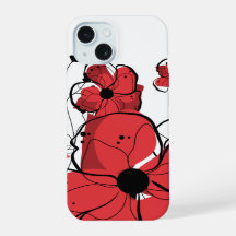 Flores modernas Guay de color rojo y negro