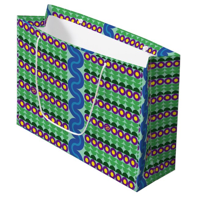 Flores moradas - Bolsa de regalo grande (Angulo Anverso)