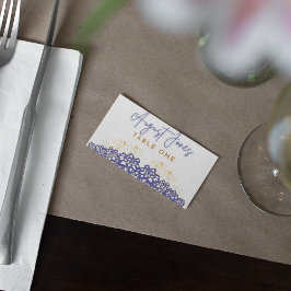 Flores moradas de Baby Shower Tabla Tarjetas plana