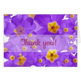 Flores moradas Elegante Tarjeta de agradecimiento