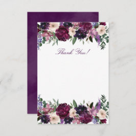 Flores Moradas Exuberantes | Tarjetas de Agradecim