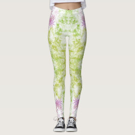 Flores moradas Leggings