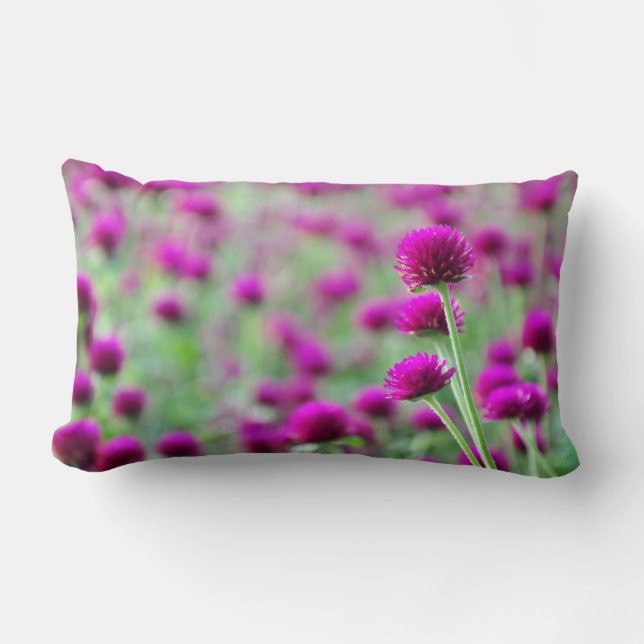 Flores moradas rosadas - almohada (Anverso)