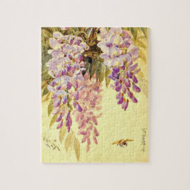 Flores moradas y abejas Paul de Longpre Puzzle