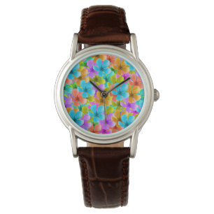 Flores Multicolores, Reloj de Pulsera para Damas