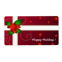 Flores navidades - Etiqueta
