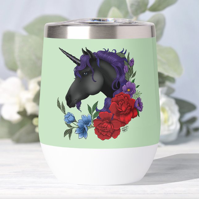 Flores negras de unicornio moradas de sabio rojo (Subido por el creador)