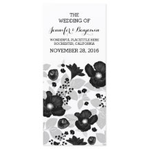 Flores negras vintage coronaron programas de boda