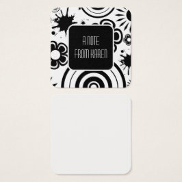 Flores negras y blancas, chispas y anillos