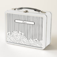 Flores negras y blancas con rayas