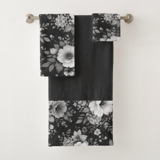 flores negras y blancas decoración moderna para ba